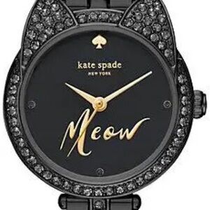 Kate Spade Black and Gold Meow Watch